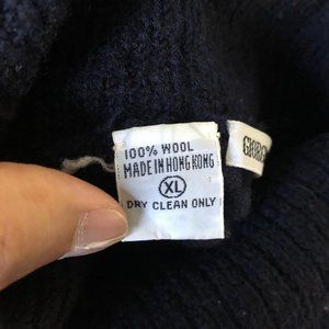 Giorgio Armani Navy turtle neck sweater 100% wool